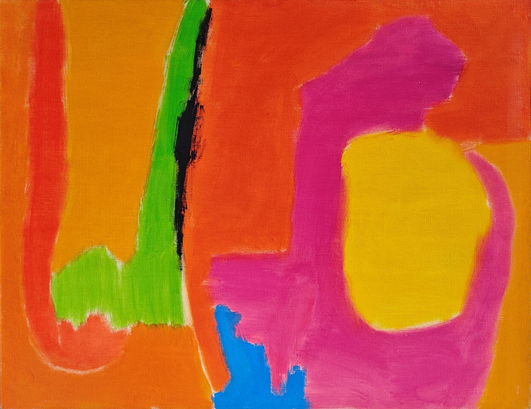 Edward Zutrau
Polynesian Image, 2/1960
Signed, dated and titled on verso
Oil on linen
38 1/2 x 51 inches


Edward Zutrau is among the American artists who worked within the whirlwind of diverse abstraction that blossomed in the decades immediately