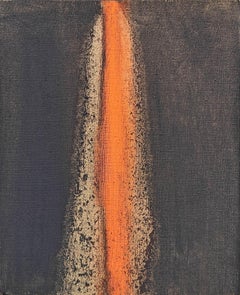 "Untitled" Edward Zutrau, Black and Red, Minimalist Color Field Painting