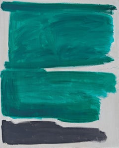 Edward Zutrau - "Untitled" Edward Zutrau, Color Field, Abstract Dark Green, Mid-Century Painting "Untitled" Edward Zutrau, Color Field, Abstract Dark Green, Mid-Century Painting