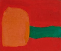 "Senza titolo" Edward Zutrau, dipinto colorista espressionista astratto di metà secolo