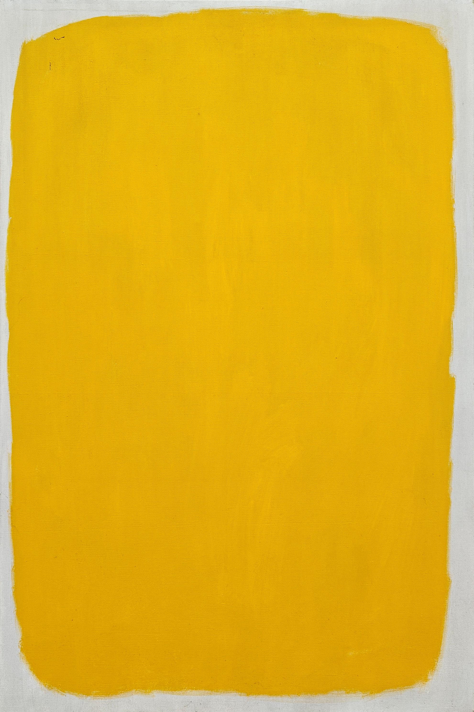 "Untitled" Edward Zutrau, Yellow, Bright, Minimalist Color Filed Work, Vibrant