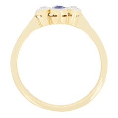 Edwardian 0.30ct Sapphire and Diamond Cluster Ring, c.1910s