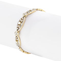 Bracelet édouardien en diamant et perle de 0,32ct, c.1910s