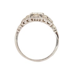 Edwardian Diamond Engagement Platinum Ring