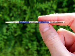 Edwardian 0.40 Carat Sapphire and 0.19 Carat Diamond Yellow Gold Bar Brooch