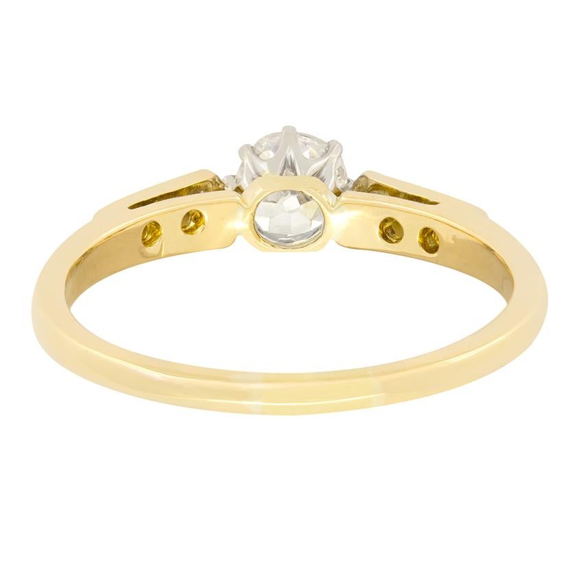 Edwardianischer Solitär-Diamantring (0,40 Karat), um 1910 im Zustand „Gut“ im Angebot in London, GB