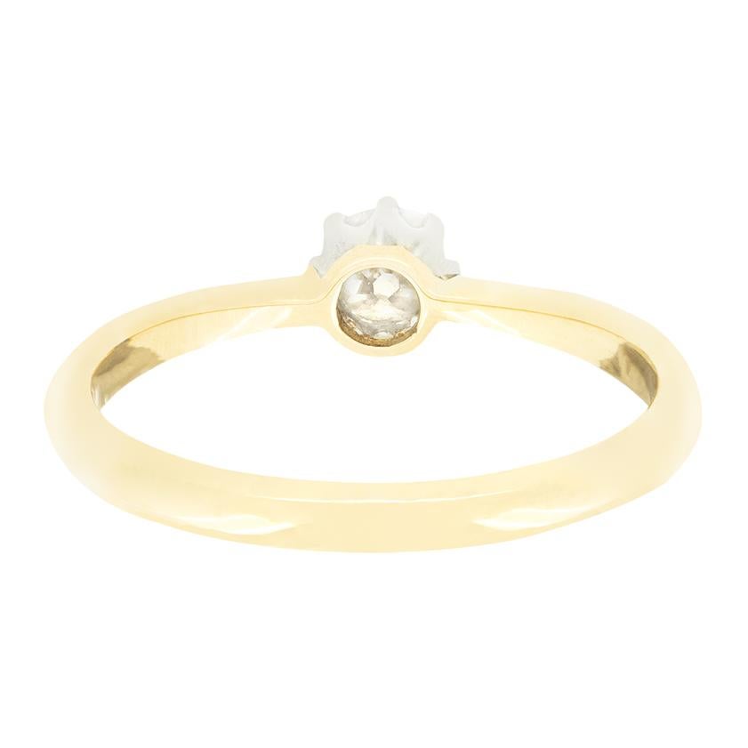 Edwardianischer Solitär-Diamantring (0,40 Karat), um 1910 im Zustand „Gut“ im Angebot in London, GB