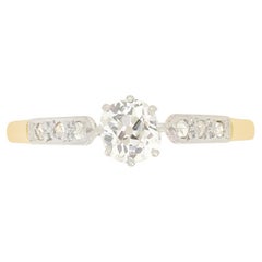 Edwardian 0.40ct Diamond Solitaire Ring, c.1910s