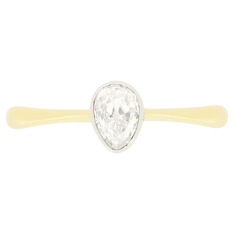 Anillo solitario de diamantes eduardiano de 0,40 ct, c.1910 en venta