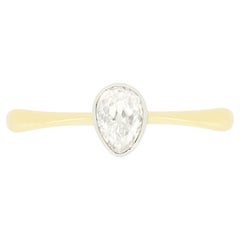 Anello con solitario di diamanti da 0,40 carati di epoca edoardiana, 1910 ca.