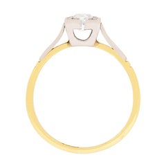Edwardian 0.40ct Old Cut Diamond Solitaire Engagement Ring, c.1910s