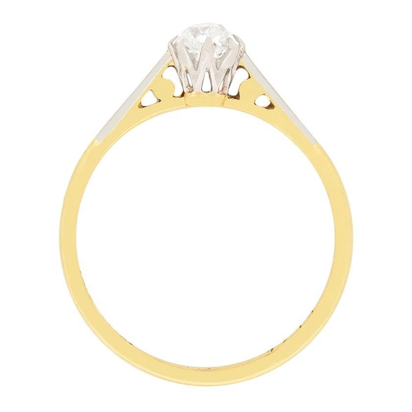 En vente :  Solitaire édouardien en diamants de 0,45 carat, c. 1910 2