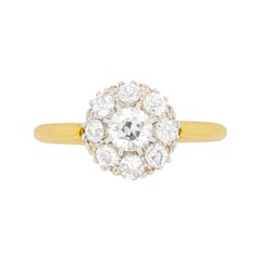 Edwardian 0.45ct Diamond Halo Engagement Ring, c.1910s
