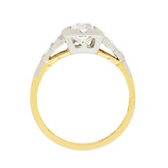 Edwardian 0.45 Carat Diamond Solitaire Engagement Ring, circa 1910s