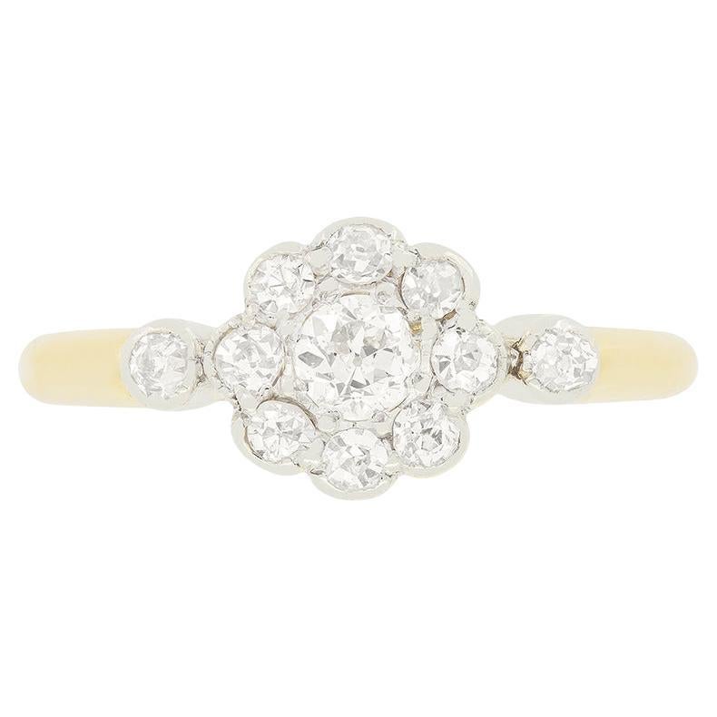 Edwardian 0.49ct Diamond Cluster Ring, c.1910s