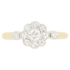 Edwardian 0.49ct Diamond Cluster Ring, c.1910s