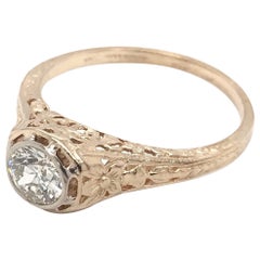 Edwardian 0,5 Karat Diamantring 14K Gelbgold