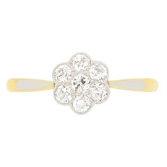 Antique Edwardian 0.50 Carat Diamond Daisy Cluster Ring, circa 1910s