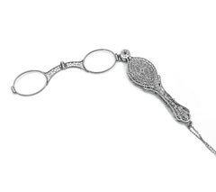 Edwardian 0.50ct Diamond Platinum Lorgnette Pendant Necklace