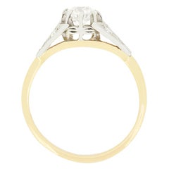 Anillo solitario de diamantes eduardiano de 0,50 ct, c.1910