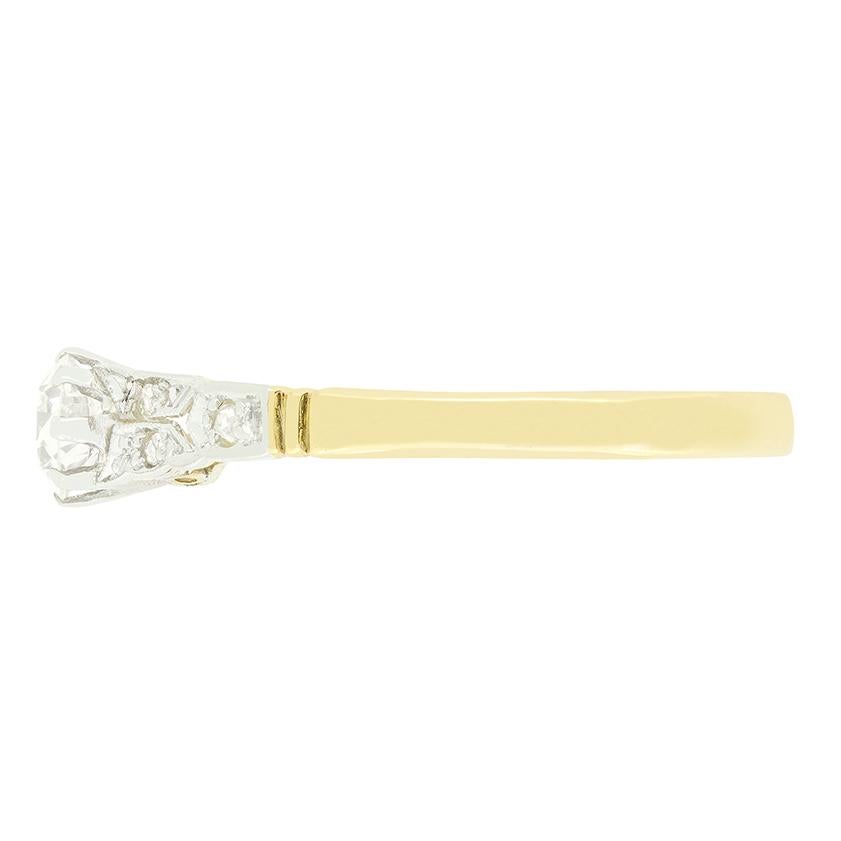 Edwardianischer Solitär-Diamantring (0,50ct), um 1910 (Art déco) im Angebot