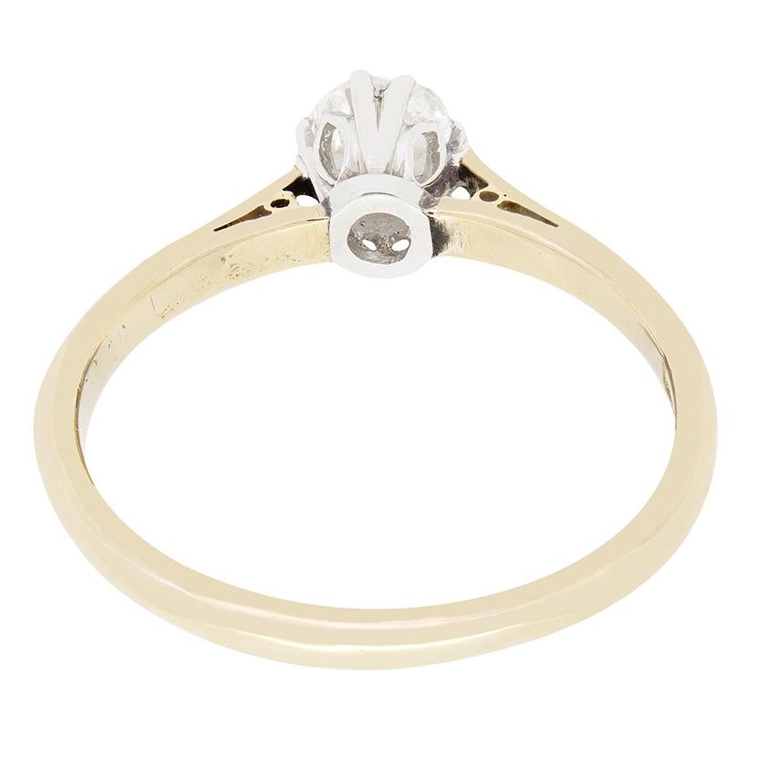 Edwardianischer Solitär-Diamantring (0,50ct), um 1910 im Zustand „Gut“ im Angebot in London, GB
