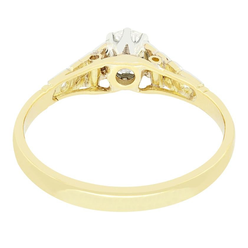 Edwardianischer Solitär-Diamantring (0,50ct), um 1910 (Alteuropäischer Schliff) im Angebot
