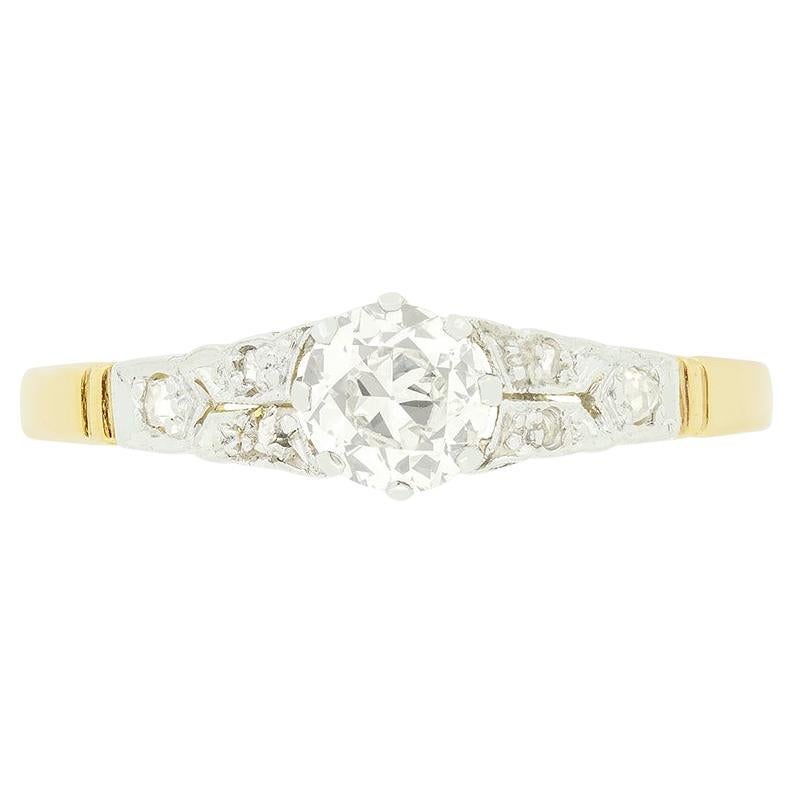 Edwardian 0.50ct Diamond Solitaire Ring, c.1910s