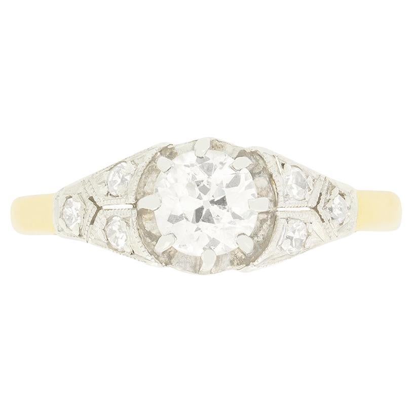 Edwardian 0.50ct Diamond Solitaire Ring, c.1910s