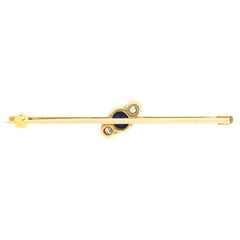 Edwardian 0.50ct Sapphire and Diamond Brooch, c.1910s