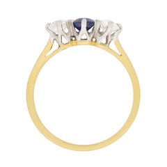 Edwardian 0.50 Carat Sapphire and Diamond Ring, circa 1910s