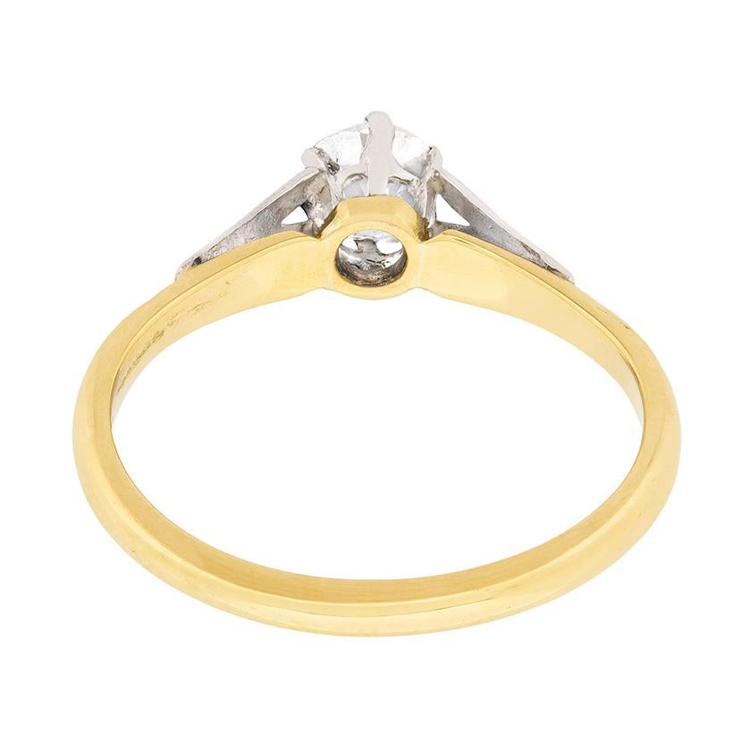 Edwardian 0.51 Carat Diamond Solitaire Ring, circa 1910 In Excellent Condition For Sale In London, GB