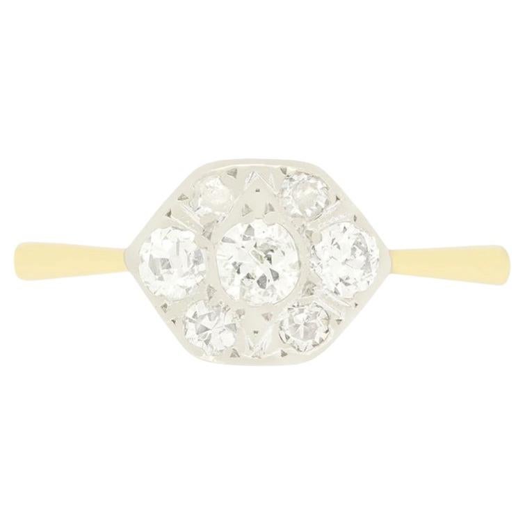 Edwardian 0.52ct Diamond Cluster Ring, c.1910s