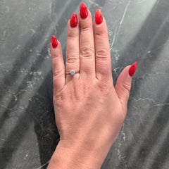 Edwardian 0.55 CTW Old European Cut Diamond Platinum 18K Antique Engagement Ring