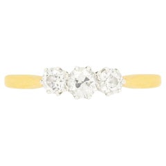 Edwardian 0.55ct Diamond Trilogy Ring, c.1910s
