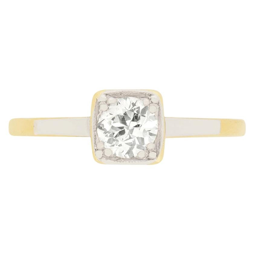 Edwardian 0.56 Carat Diamond Solitaire Engagement Ring, circa 1910