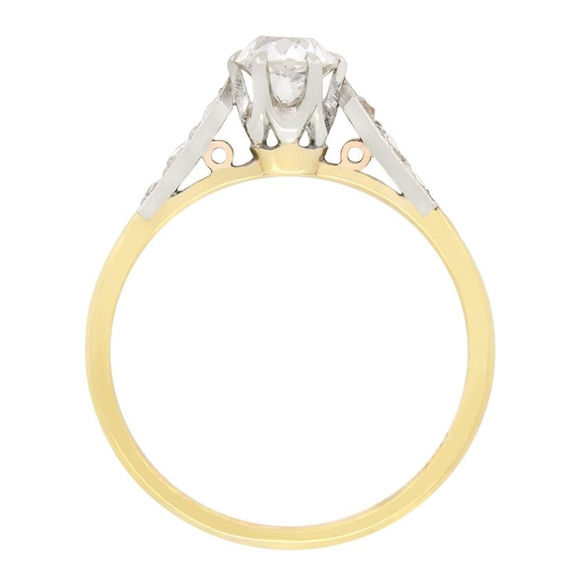 Bague solitaire édouardienne en diamant 0,56 carat, c. 1910 Bon état - En vente à London, GB