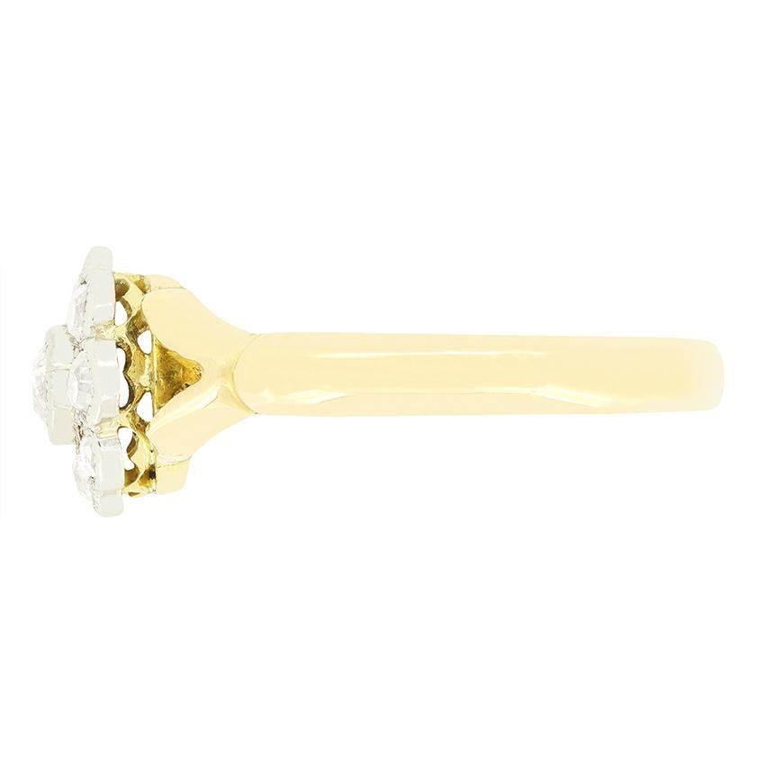 Édouardien Bague édouardienne à grappes de diamants de 0,65ct, c.1910s en vente