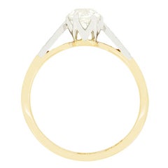 Edwardian 0.65ct Diamond Solitaire Ring, c.1910s