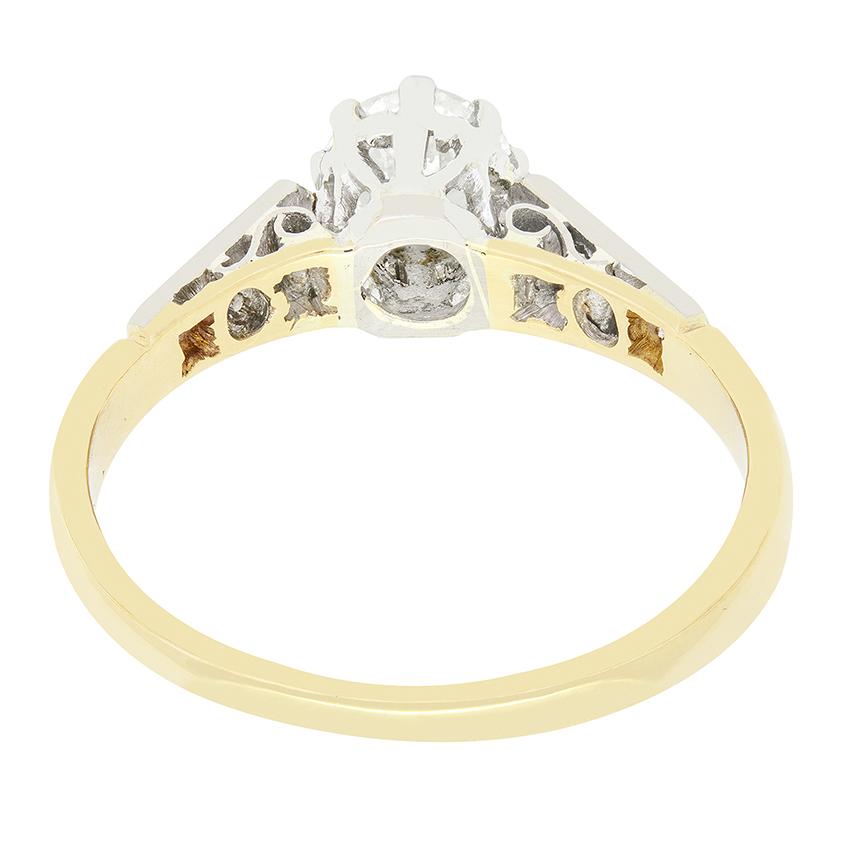 Edwardianischer 0,65ct Diamant-Solitärring, um 1910 im Zustand „Gut“ im Angebot in London, GB