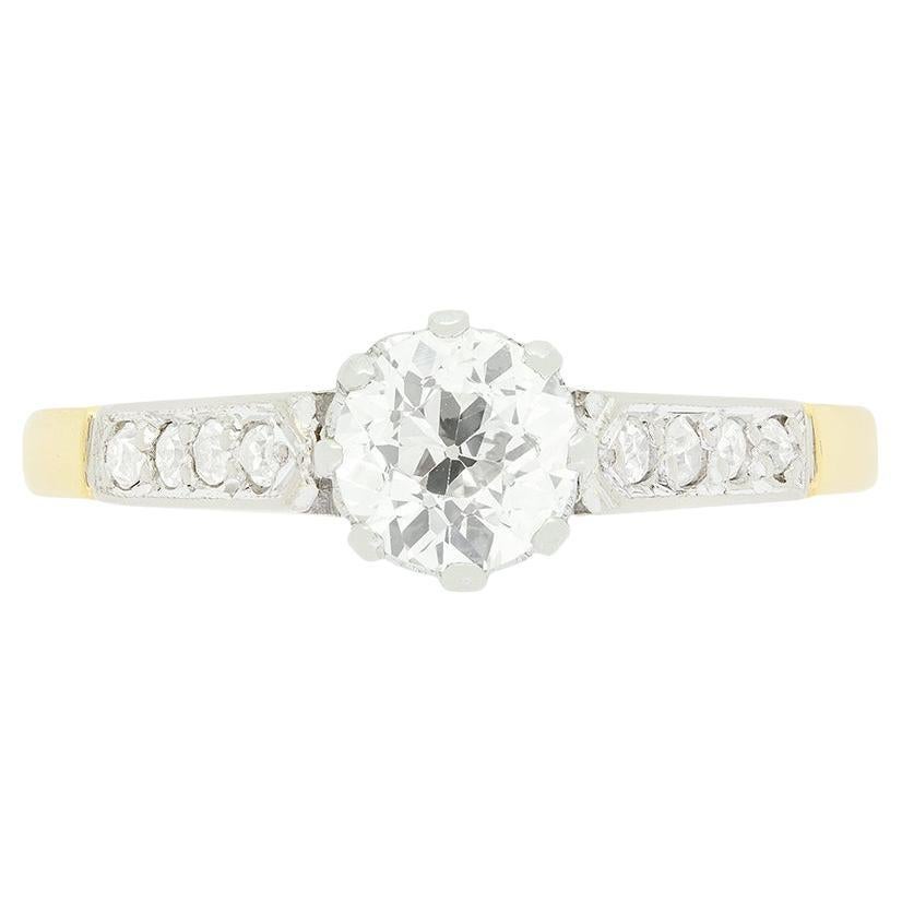 Edwardian 0.65ct Diamond Solitaire Ring, c.1910s