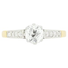 Anello con solitario di diamanti da 0,65 ct, anni '10 circa