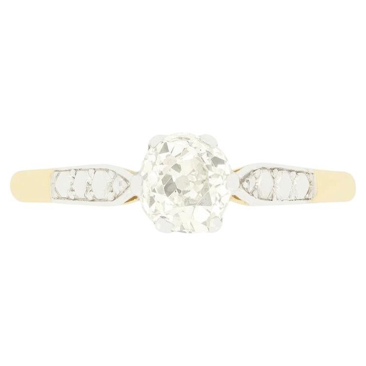 Edwardian 0.65ct Diamond Solitaire Ring, c.1910s