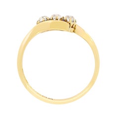 Edwardian 0.65ct Diamond Three Stone Twist Ring, c.1912