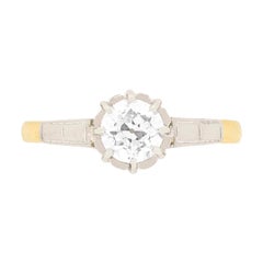 Anello di fidanzamento solitario con diamante da 0,70 carati, Edwardiano, circa 1910
