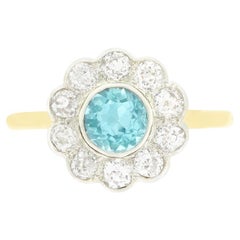 Bague édouardienne de 0,70 ct d
aigue-marine et de diamants, c.1910s.