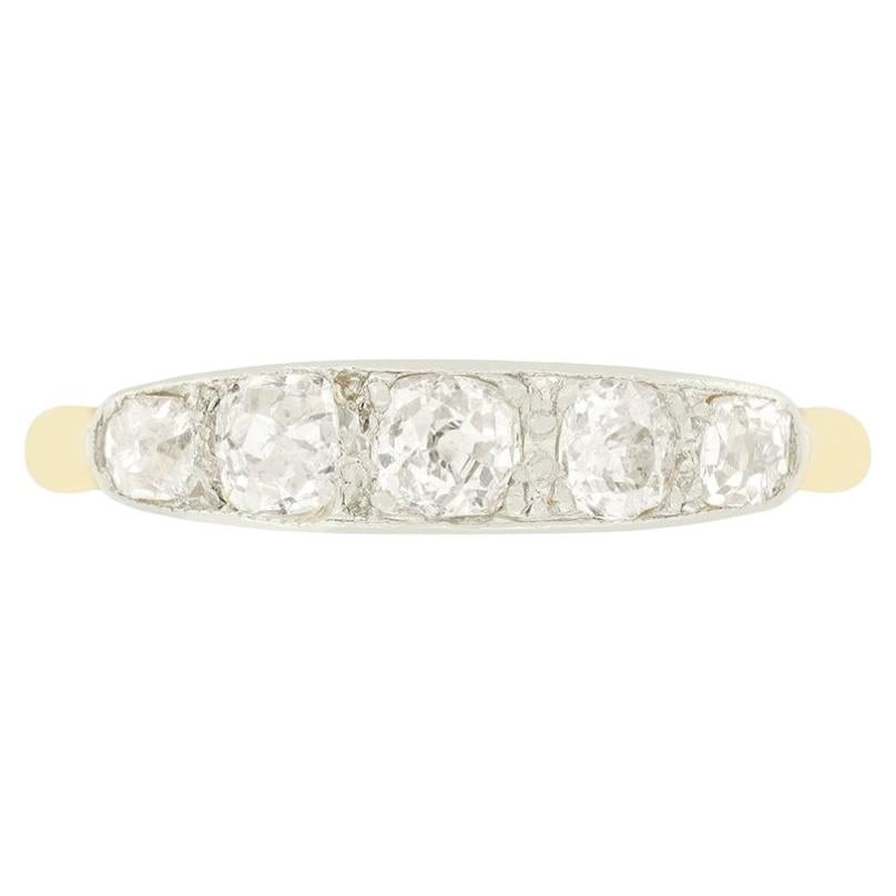 Edwardian 0.70ct Diamond Five Stone Ring, c.1910s