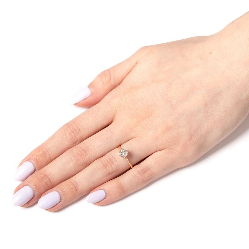 Women's Edwardian 0.70ct Diamond Solitaire Ring, c.1910s