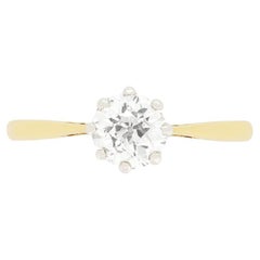 Edwardian 0.75ct Diamond Solitaire Ring, c.1910s