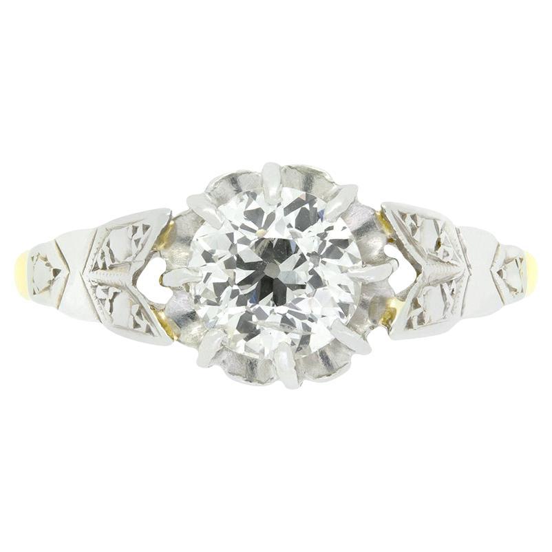 Edwardian 0.75ct Diamond Solitaire RIng, c.1910s